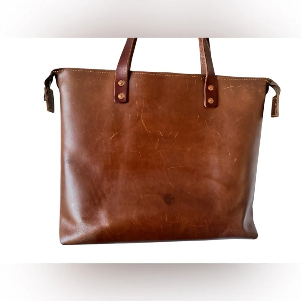Lifetime Leather Tote Bag Oxford Natural- brown